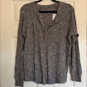 American eagle Henley Knit Sweater sz sm